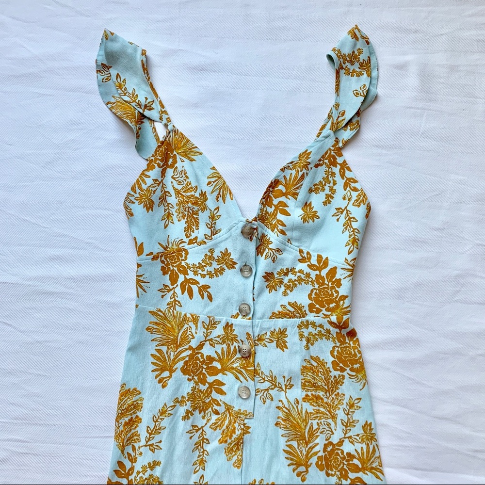 Free People Be The One Wide Legged Floral Jumpsuit